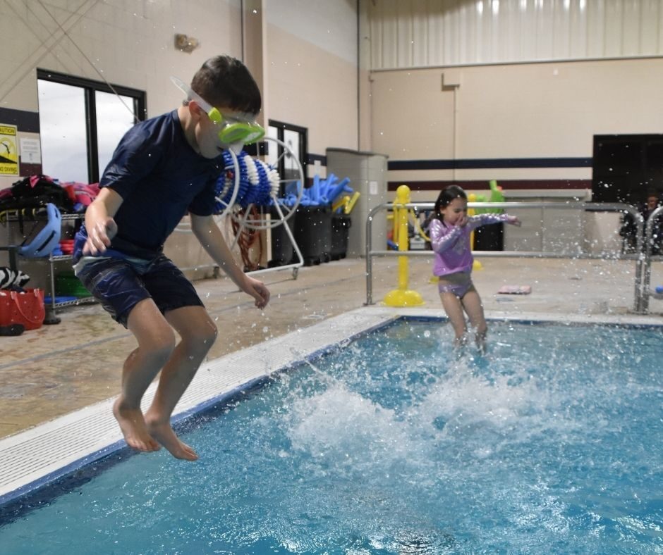 Kids Jumping in Pool