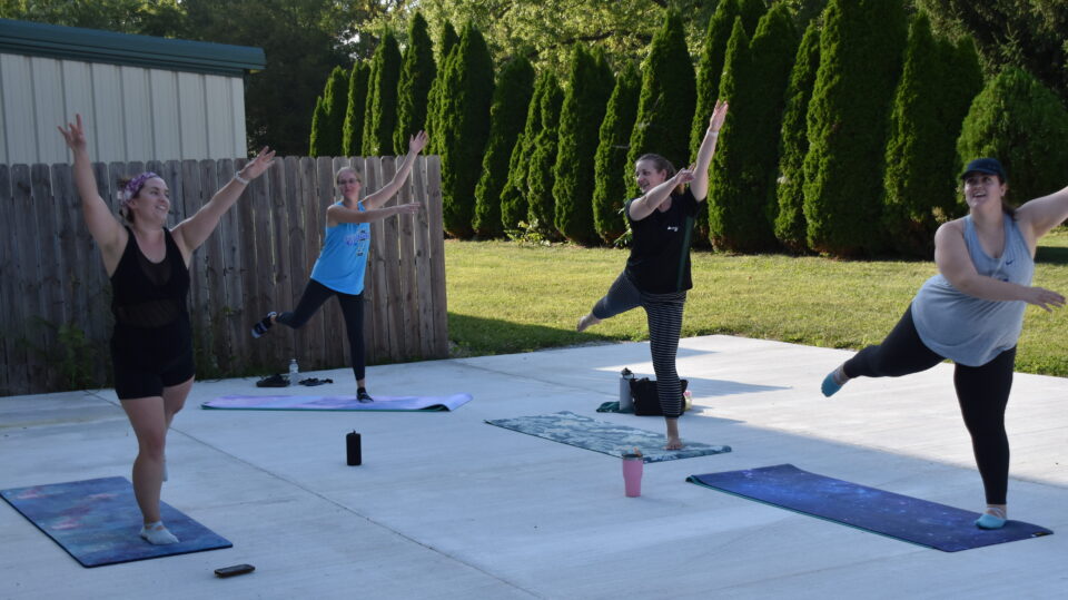 POP Pilates on patio