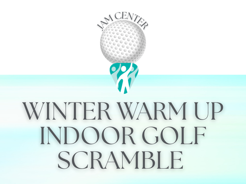 Indoor golf tournament poster and graphics 1